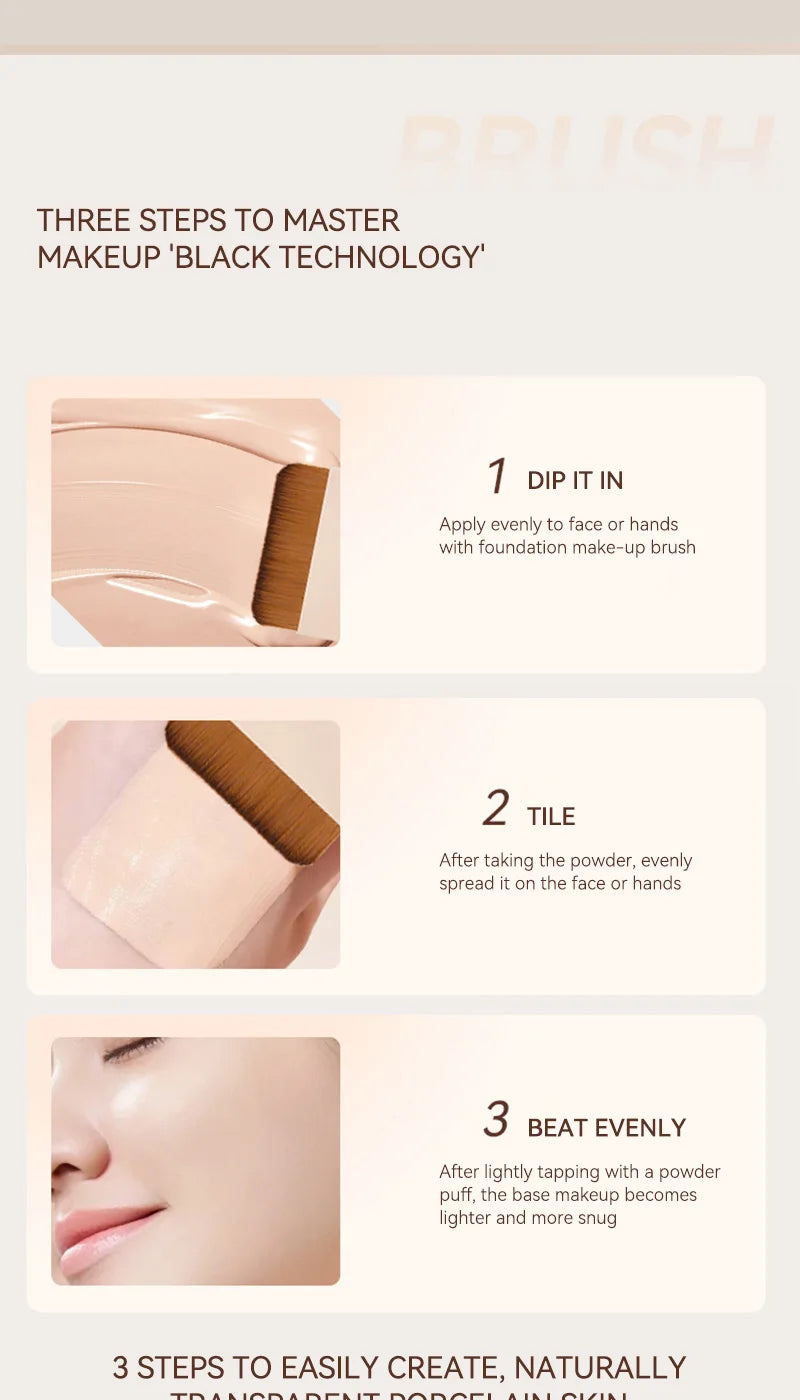 Portable Traceless Makeup Brush and Puff Case with Mirror - 13