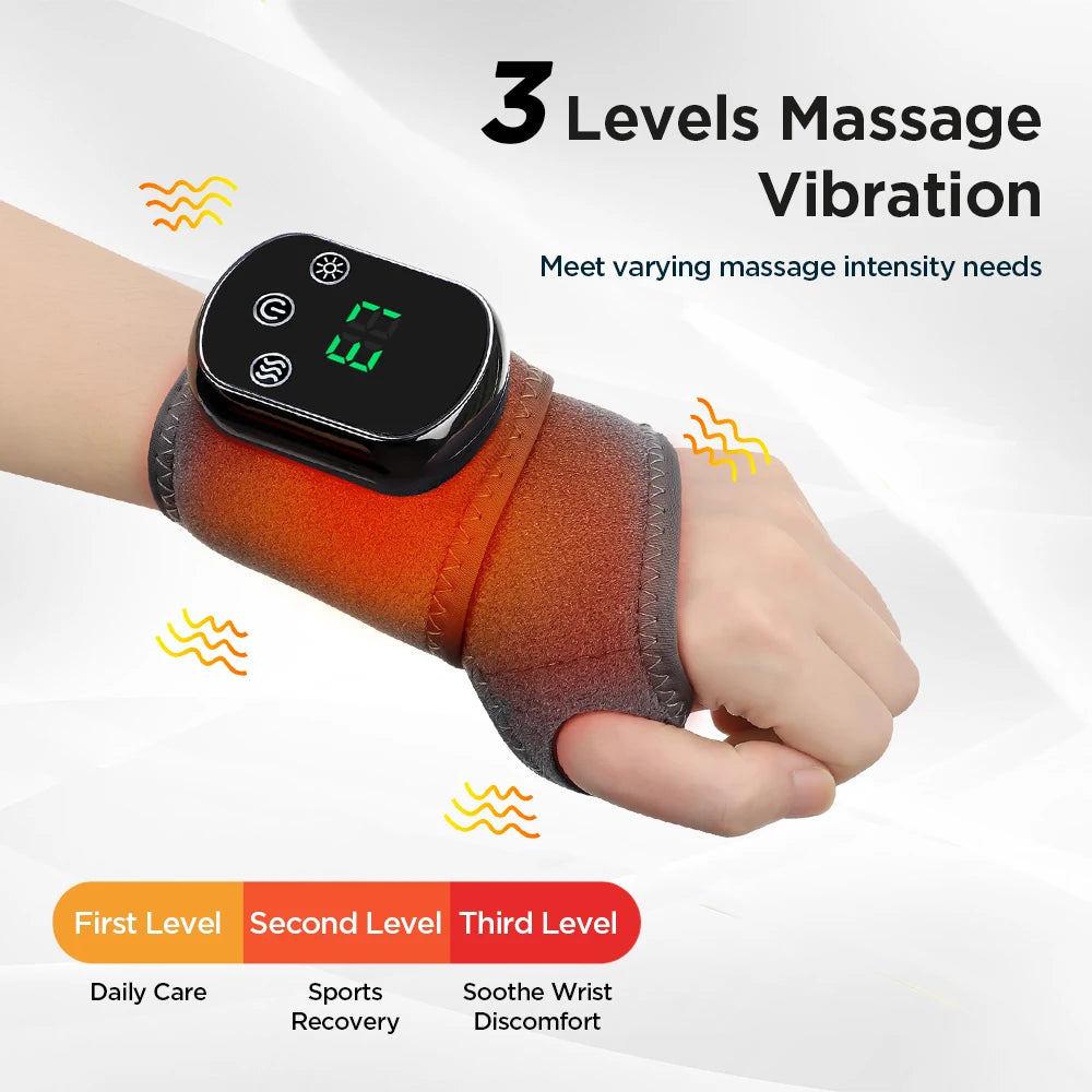 Heated Vibration Ankle Massager Brace for Pain Relief - 23