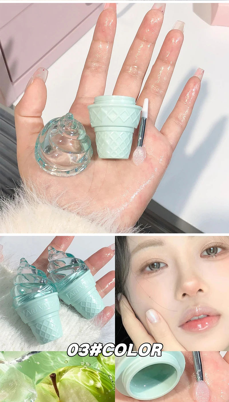 Hydrating Ice Cream Lip Gloss for Smooth, Glossy Lips - 13