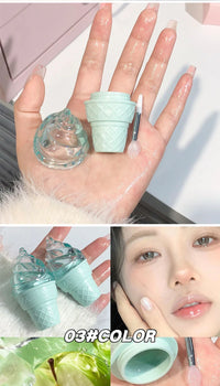 Hydrating Ice Cream Lip Gloss for Smooth, Glossy Lips