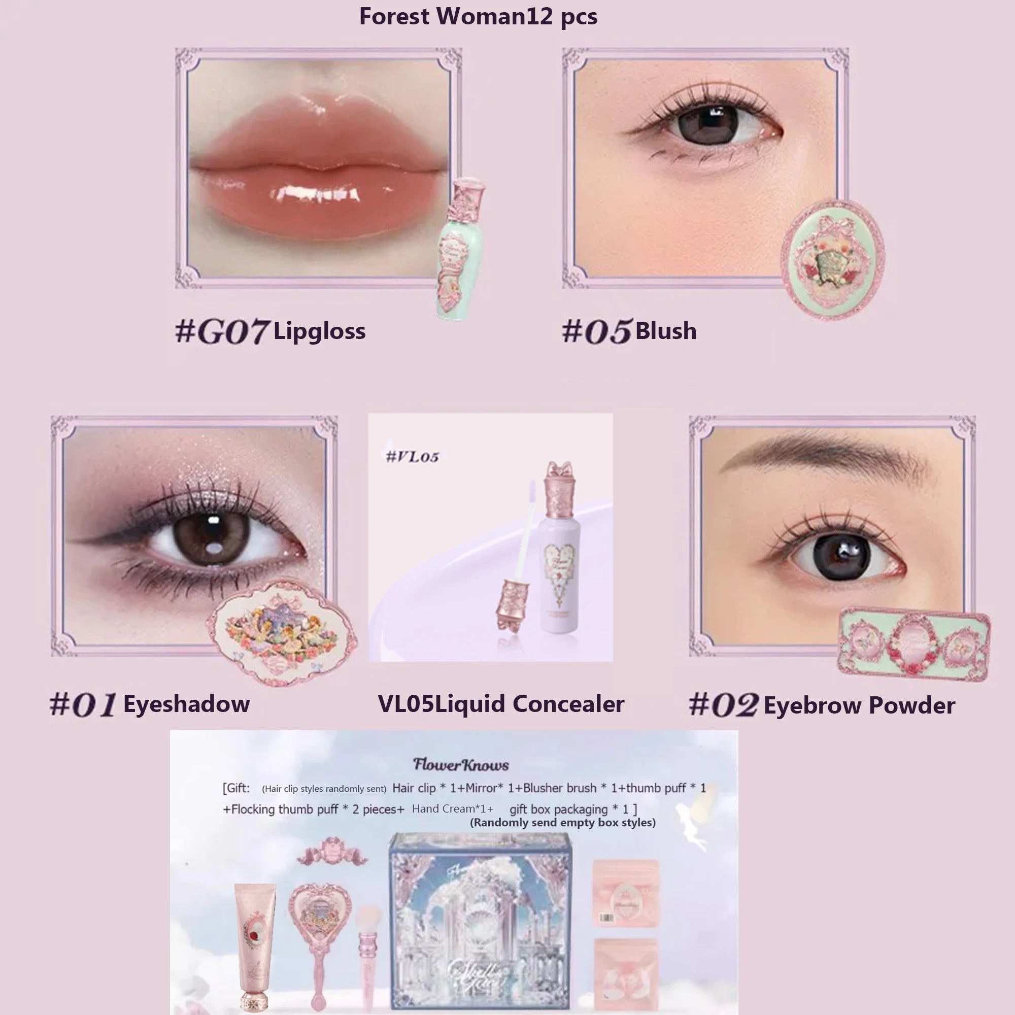 Fairytale Inspired Full Makeup Collection Gift Set - 62