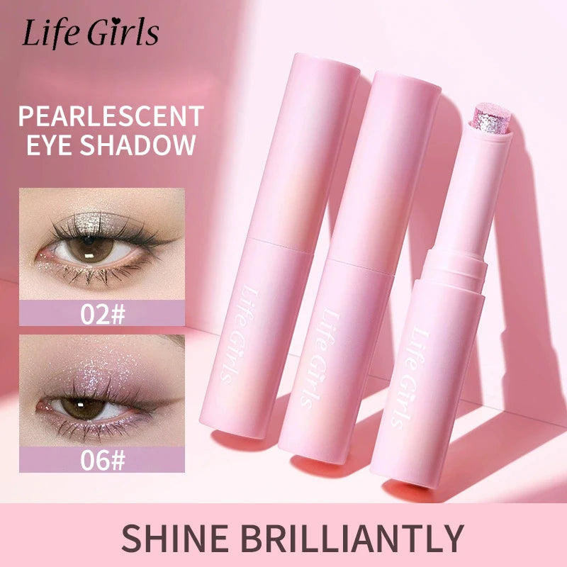 Water-Gloss Shimmer Eyeshadow Stick for Long-Lasting Makeup - 3