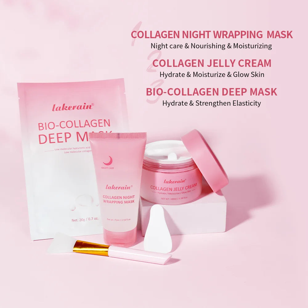 Collagen Hydrating Face Skincare Set for Radiant Skin - 4