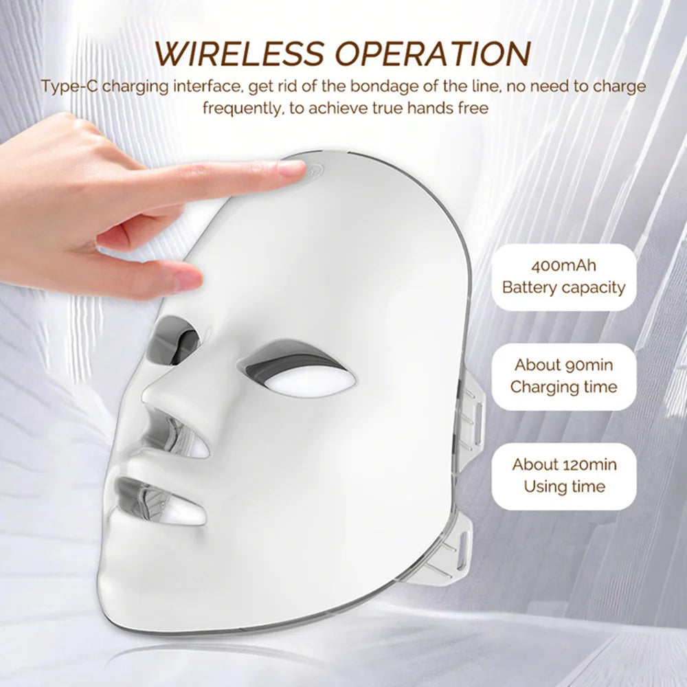 7-Color LED Photon Therapy Facial Mask for Skin Rejuvenation - 5