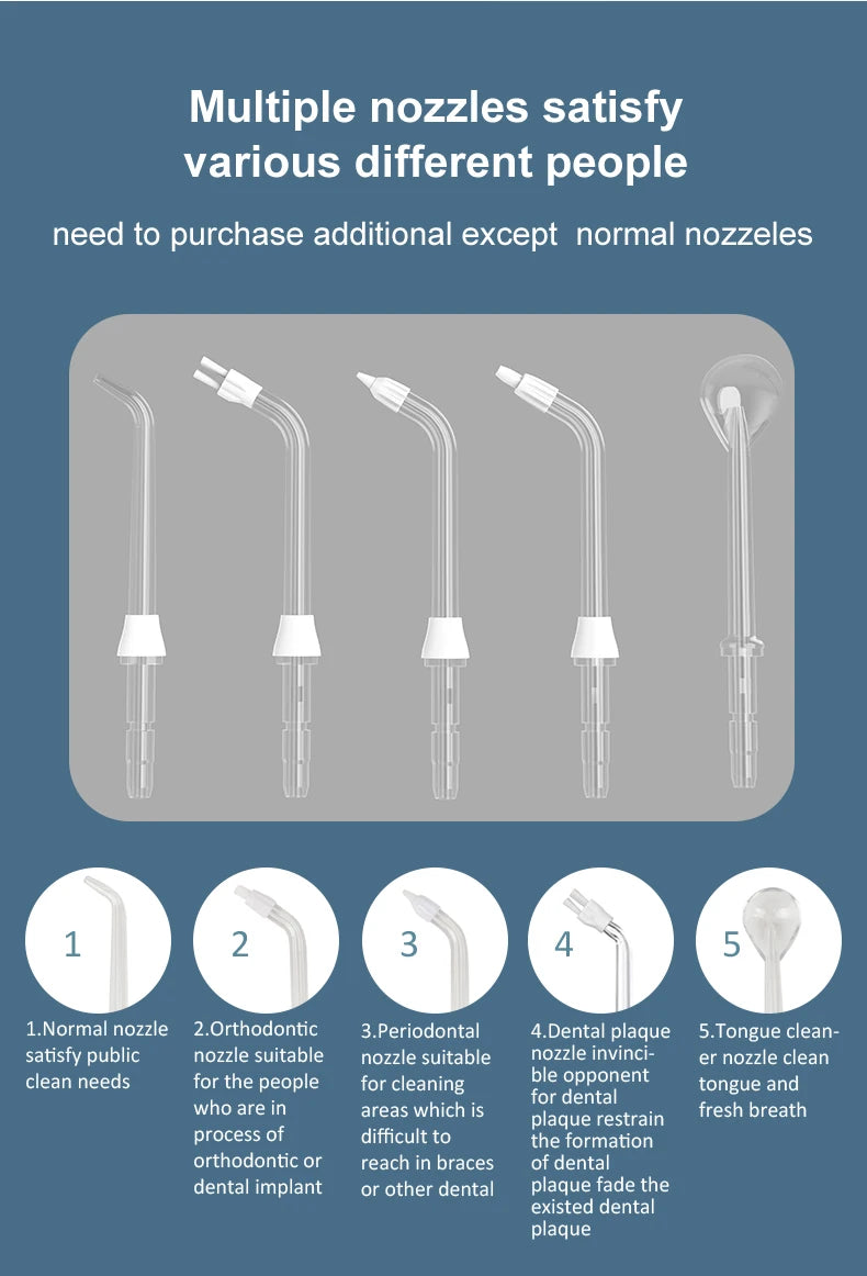 Portable Cordless Water Flosser for Deep Teeth Cleaning - 14
