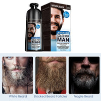 Instant Natural Black Beard Dye Shampoo for Men