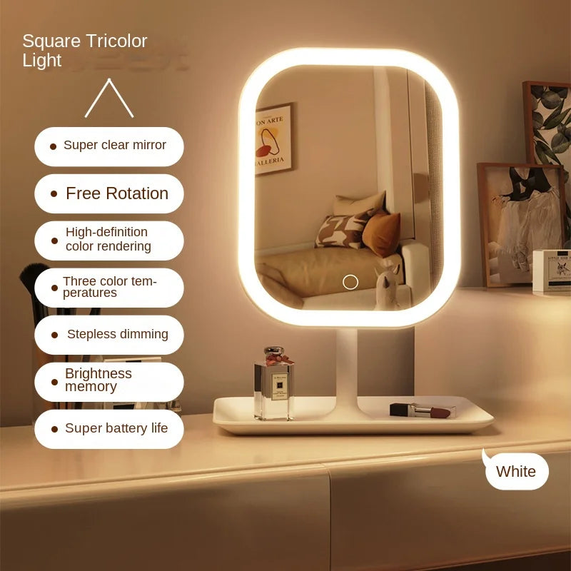 LED Vanity Mirror with 3-Color Adjustable Lighting - 12