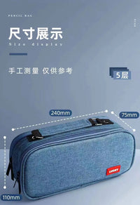 Large Capacity Triple-Layer Stationery and Organizer Pouch