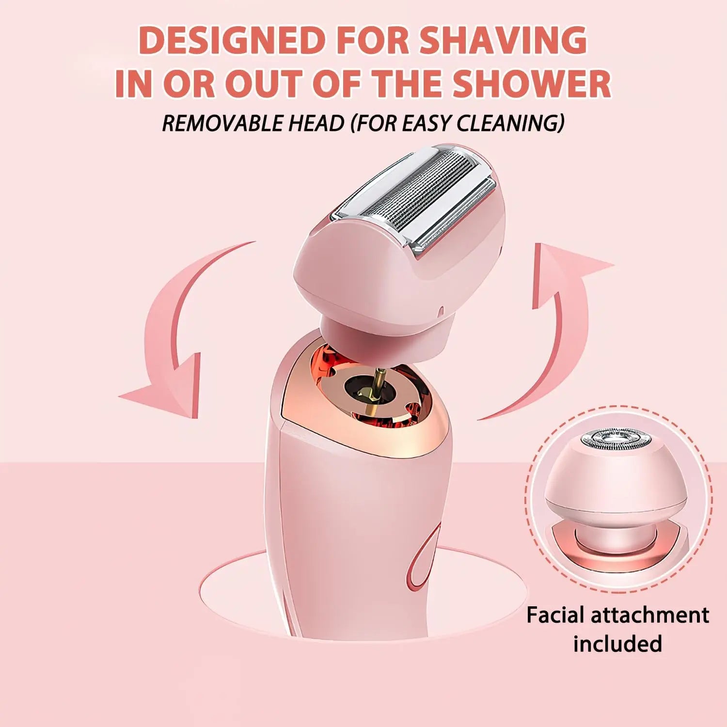 2-in-1 Painless Electric Body and Facial Hair Remover - 3