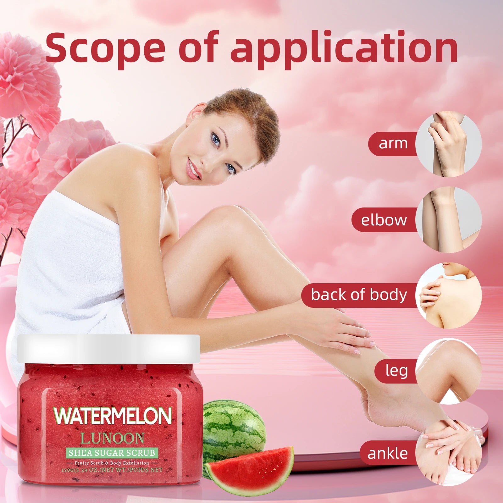Watermelon & Shea Butter Exfoliating Body Scrub - 2