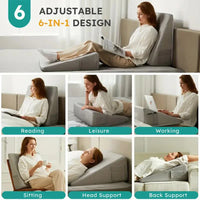 Memory Foam Bed Wedge Pillow for Snoring and Back Support