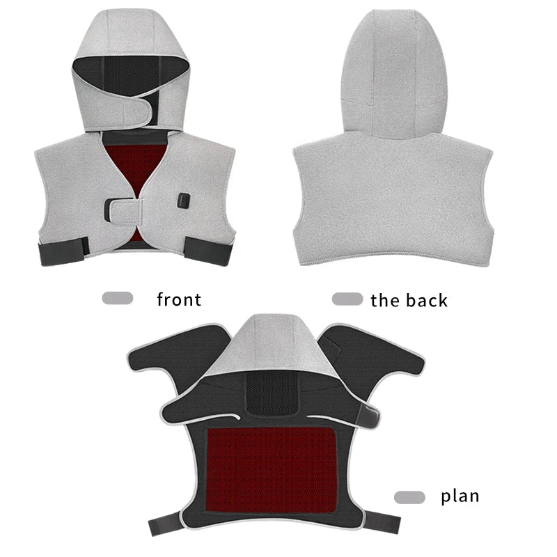 Red Light Therapy Heating Shoulder & Neck Wrap Massager - 11