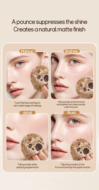 Cute Plush Cosmetic Powder Puff for Flawless Makeup Application