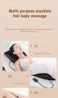 Electric Heated Shiatsu Neck and Back Massage Pillow