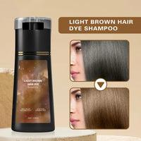 Instant Light Brown Hair Dye Shampoo for Gray Coverage