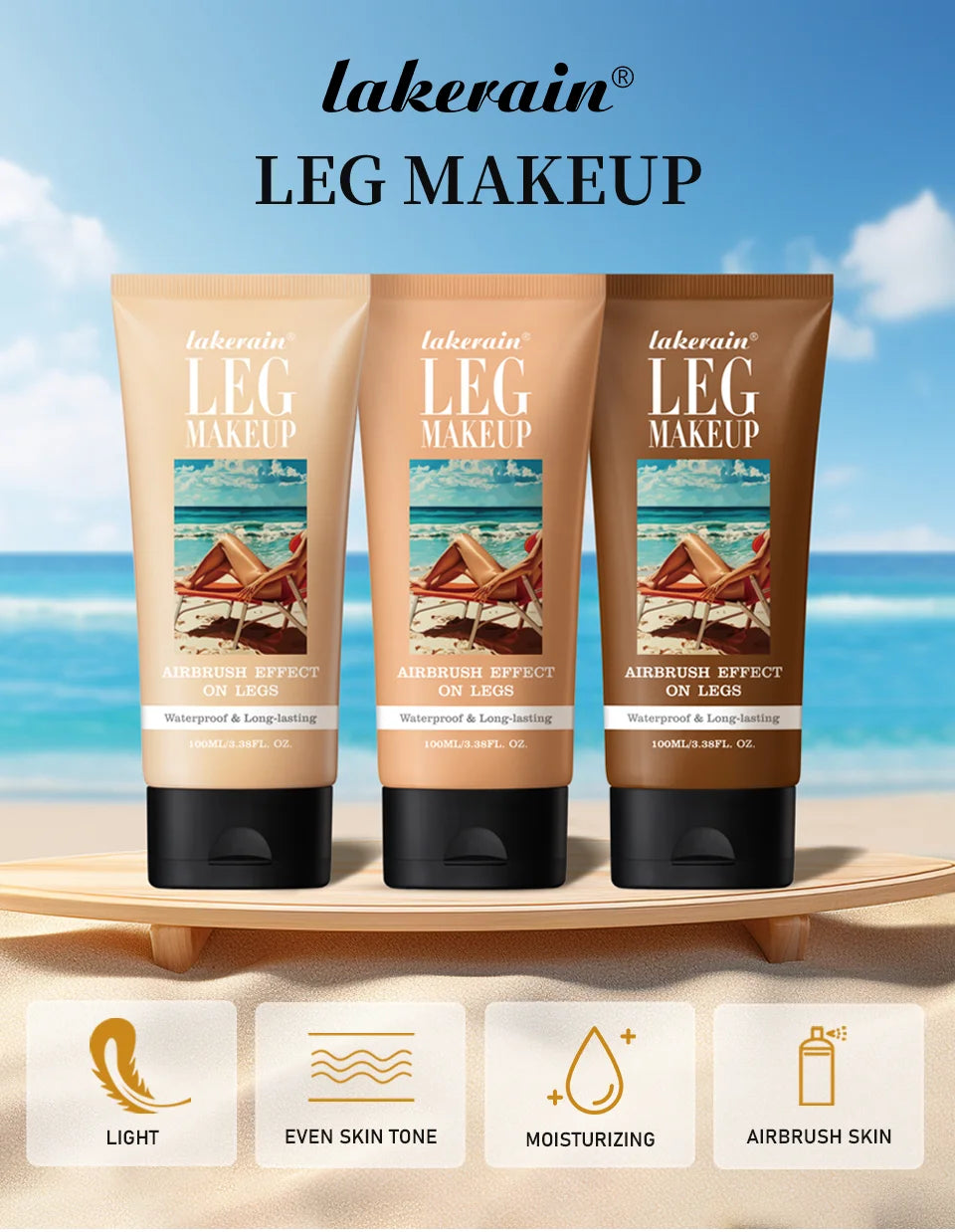 Waterproof Leg Makeup Foundation for Flawless Skin - 7