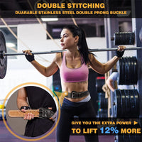 Adjustable Leather Weightlifting Belt for Back Support