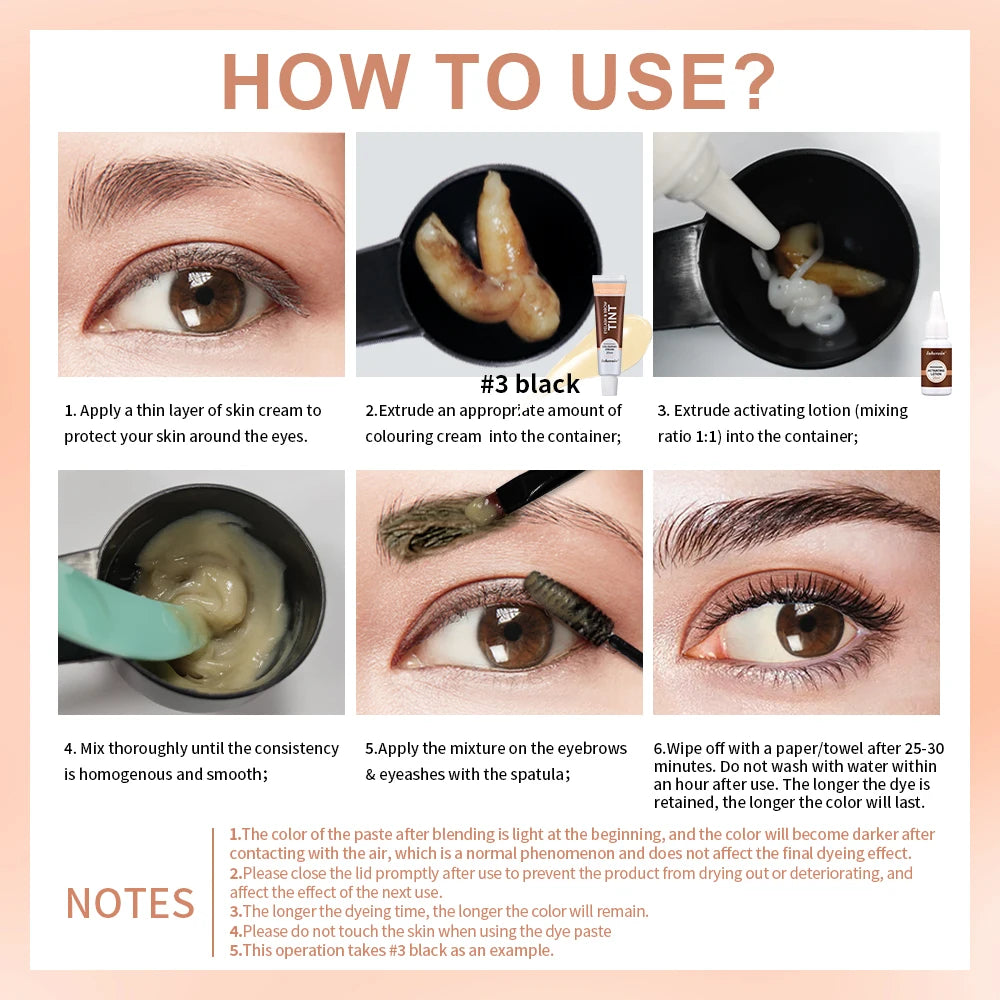 Professional Eyelash and Eyebrow Tinting Kit for Natural Definition - 6