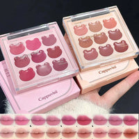 9-Color Velvet Lip Mousse Palette - Matte & Long-Lasting