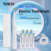 Rechargeable Sonic Electric Toothbrush with 8 Brush Heads