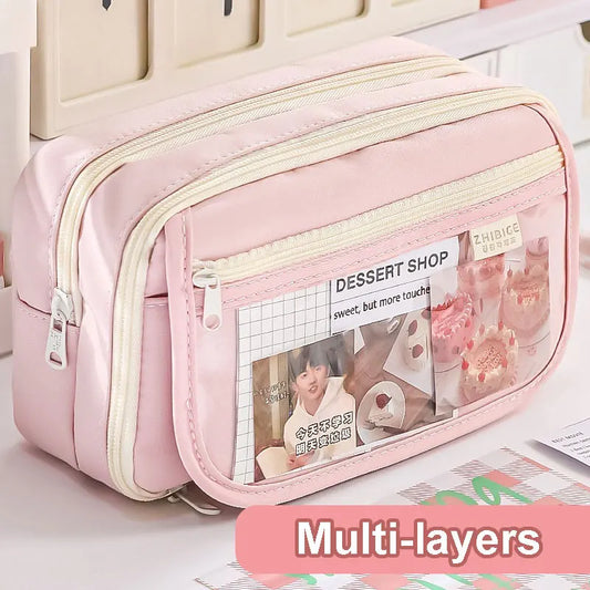 Large Capacity Multi-Layer Student Pencil Case