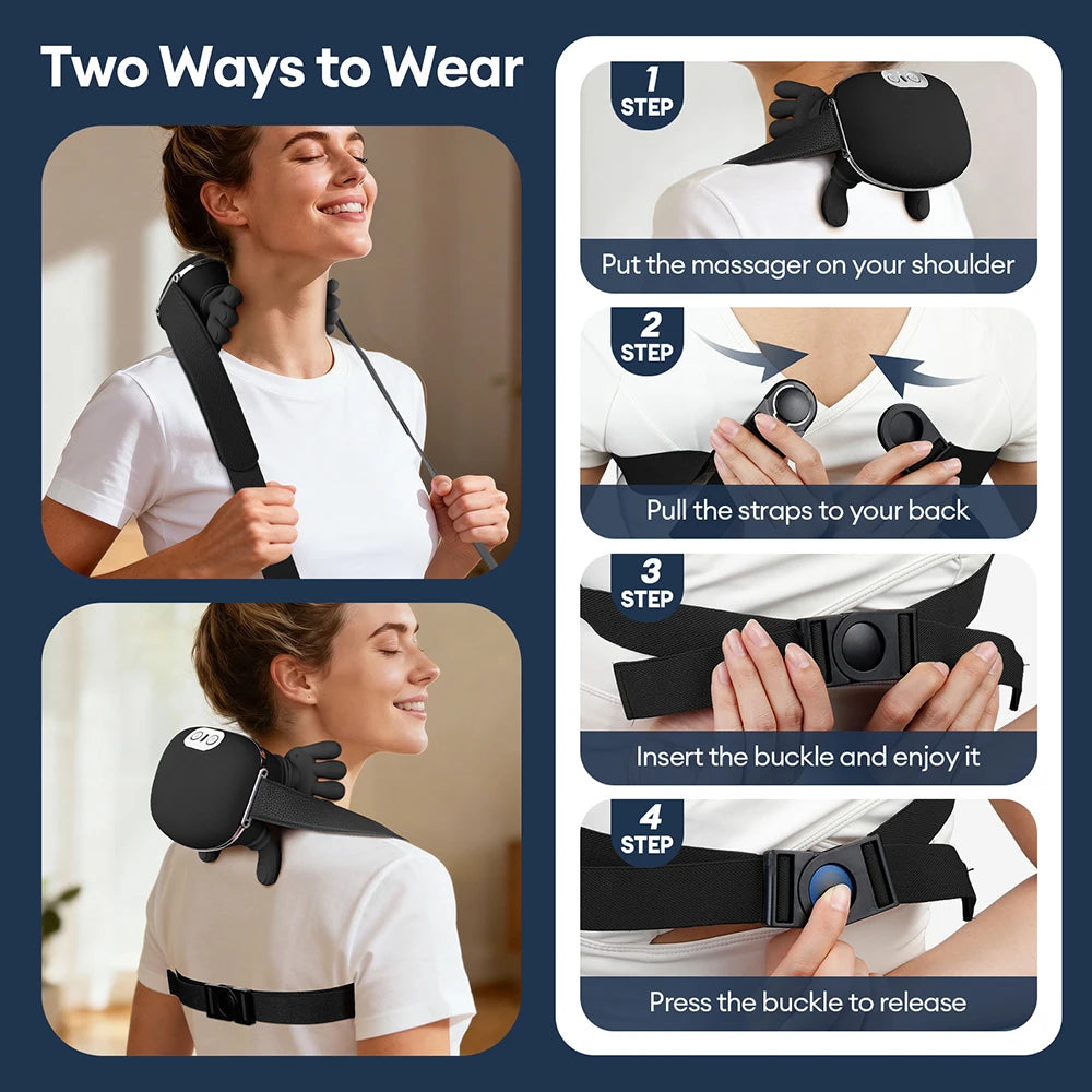 4D Bionic Neck and Shoulder Kneading Massager - 6