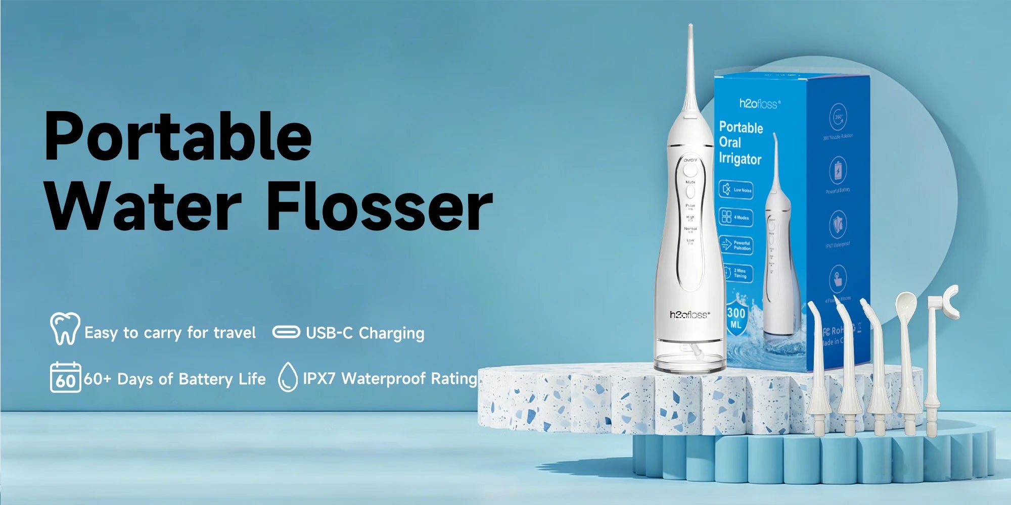 Portable Cordless Water Flosser for Deep Teeth Cleaning - 7