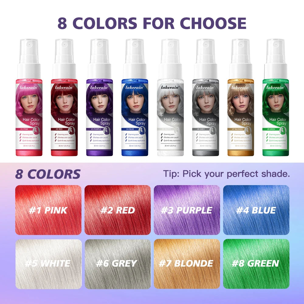 Instant Temporary Hair Color Spray for Parties and Styling - 3