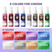 Instant Temporary Hair Color Spray for Parties and Styling