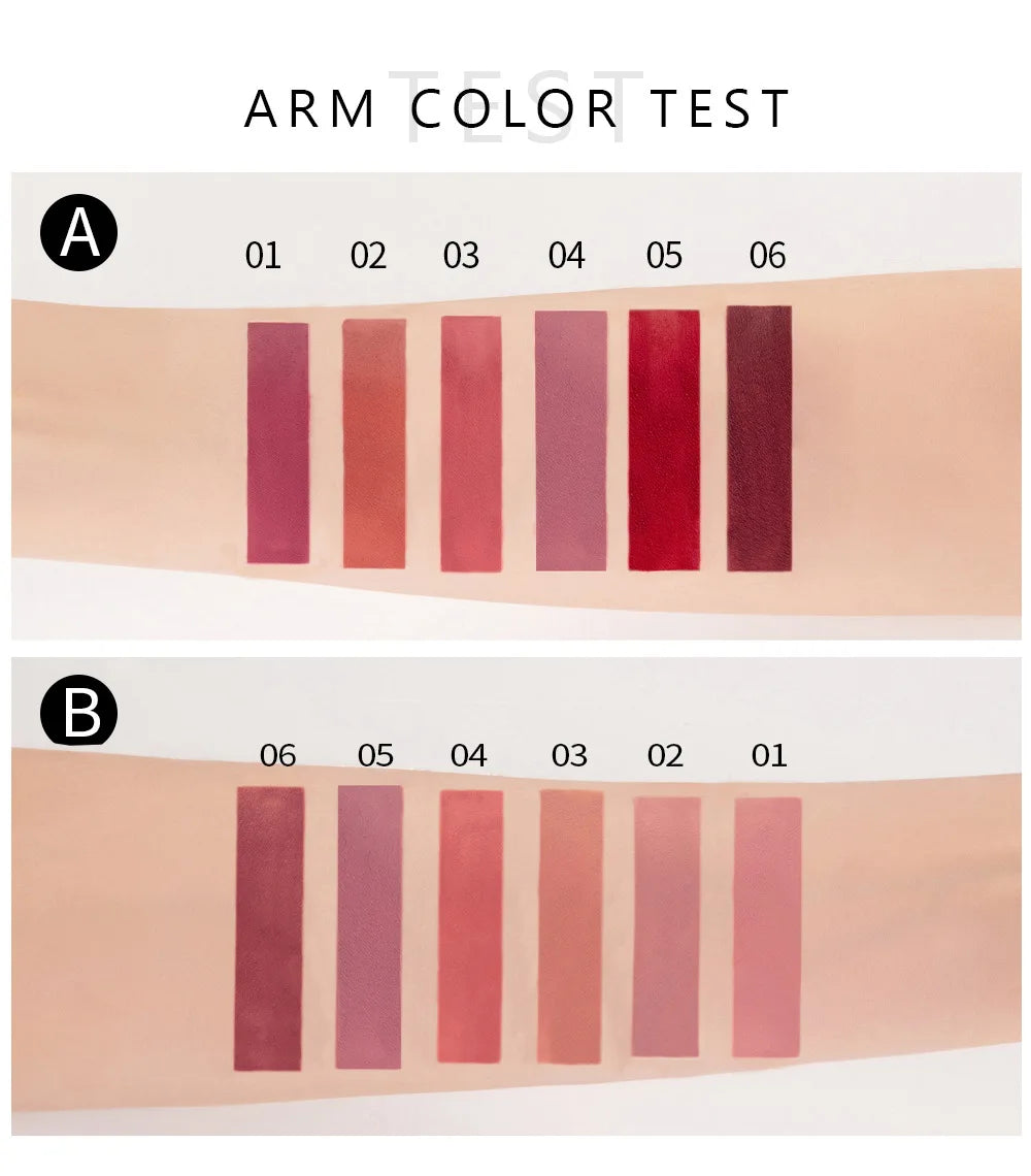 6-Piece Waterproof Matte Liquid Lipstick Set - 15
