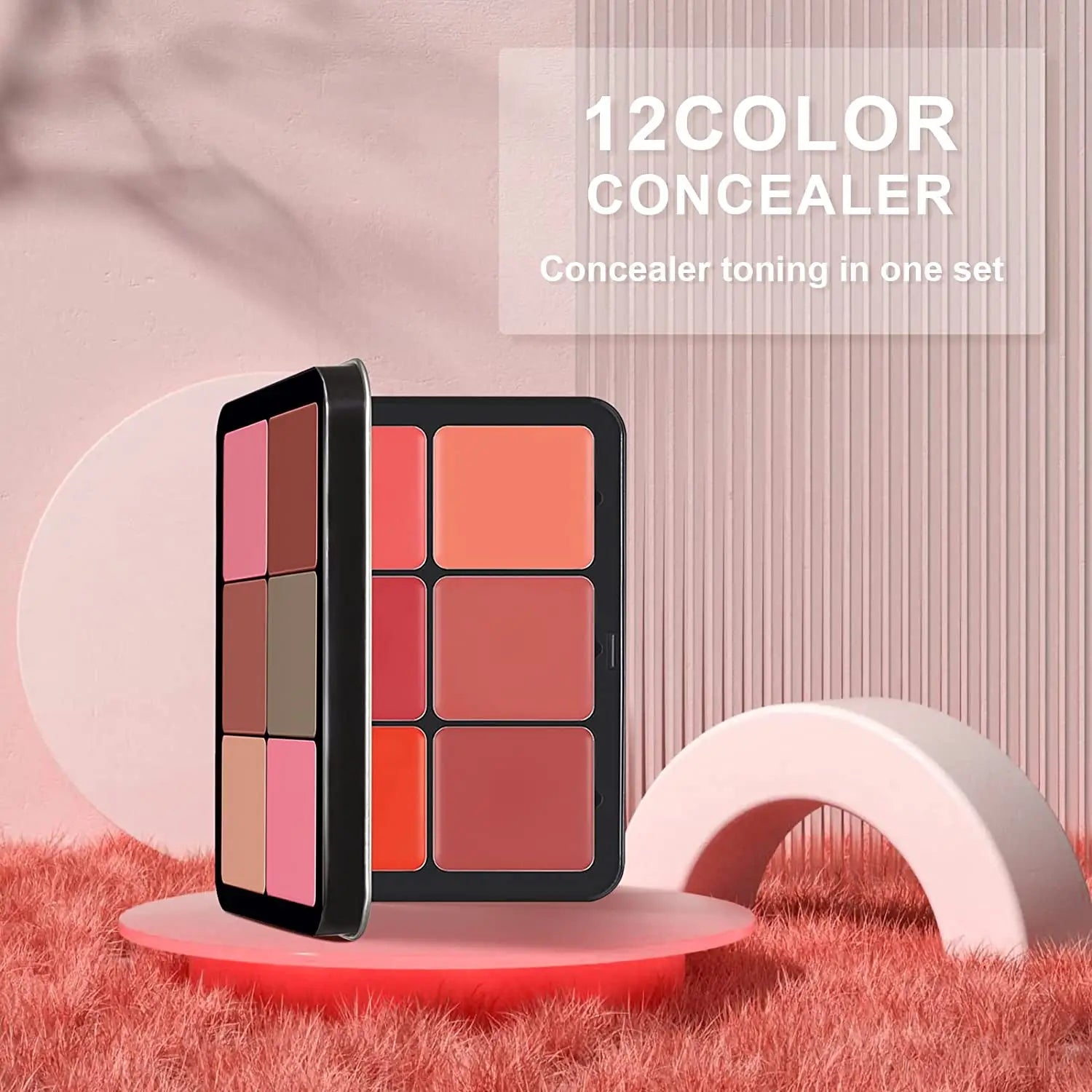 12-Color Creamy Blush and Contour Palette - 16