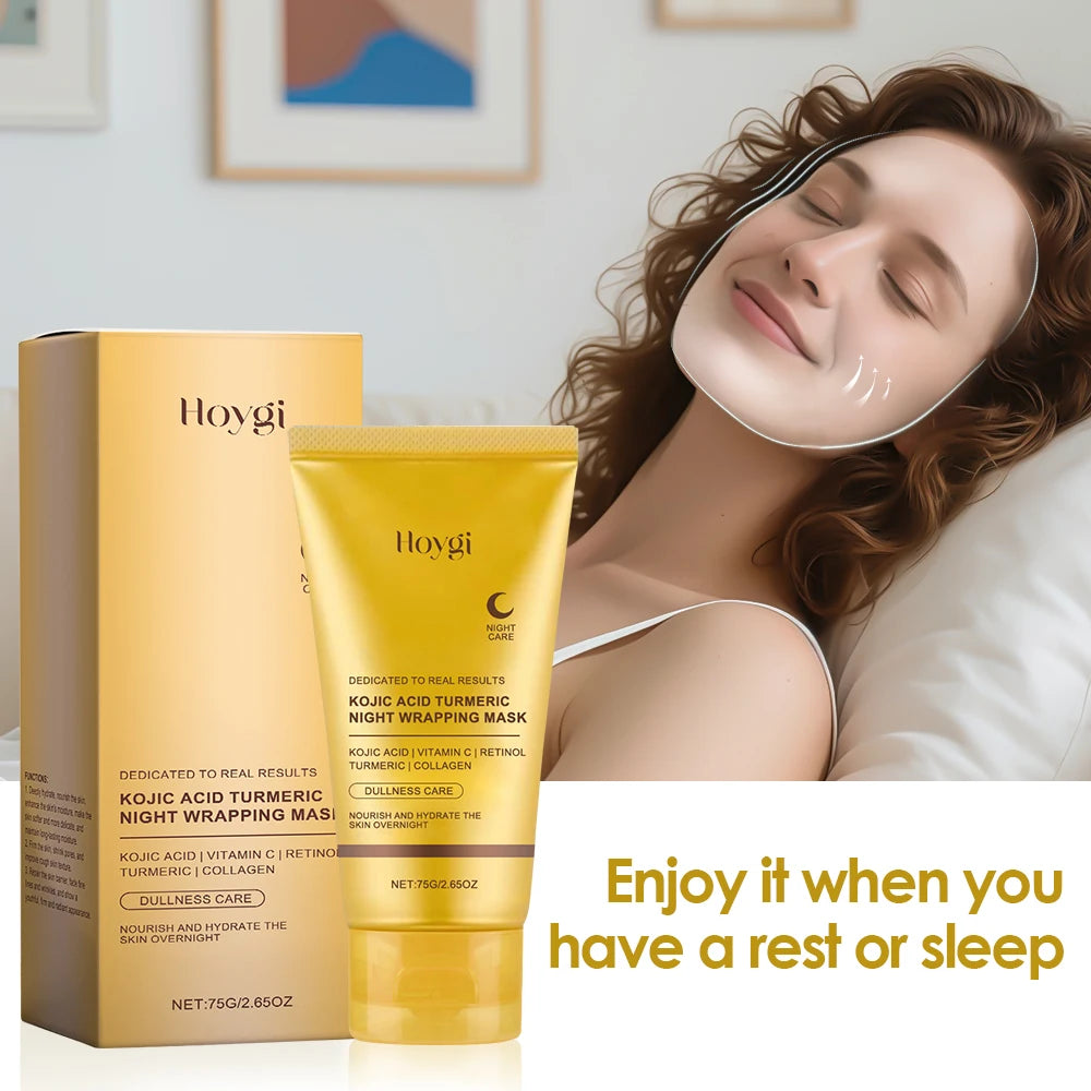 Kojic Acid Turmeric Overnight Peel-Off Mask for Radiant Skin - 6