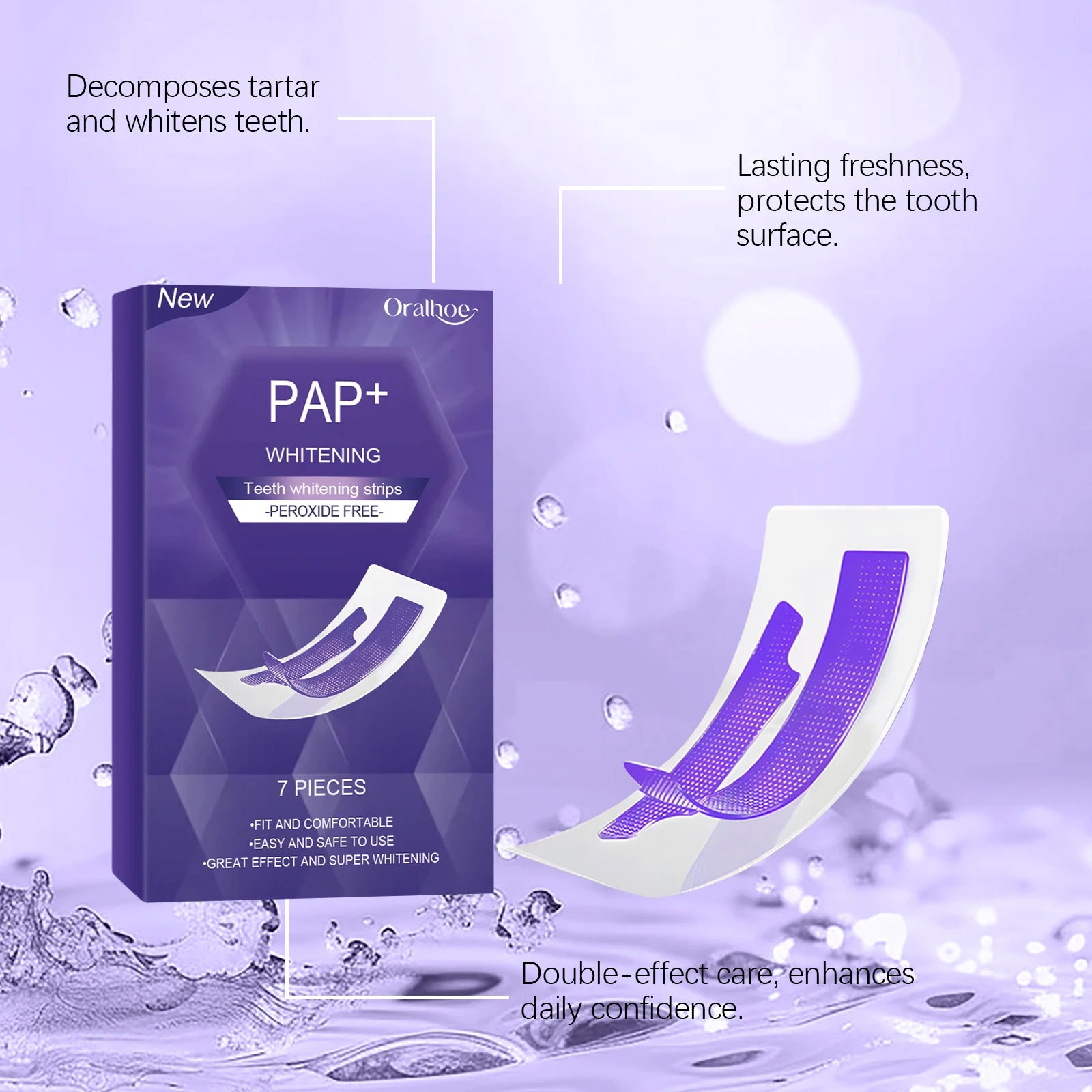 Purple Teeth Whitening Strips for Radiant Smile - 3