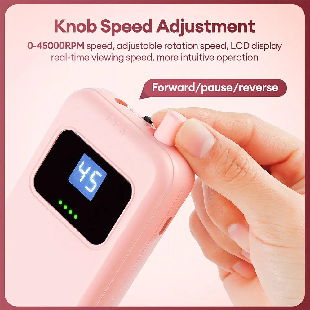 Professional Portable Electric Nail Drill Kit - 4