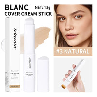 Full Coverage Color-Changing Cream Foundation Stick with Built-in Brush