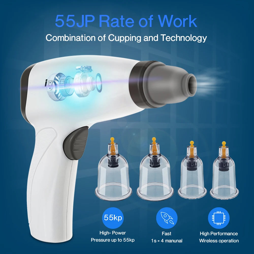 Electric Vacuum Cupping Therapy Set with Extension Tube - 5