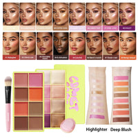 All-in-One Cream Blush and Highlighter Palette Set