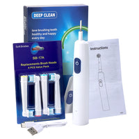 Rechargeable Rotary Electric Toothbrush with 4 Heads