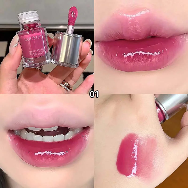 Hydrating Crystal Mirror Lip Gloss for Long-Lasting Shine - 21