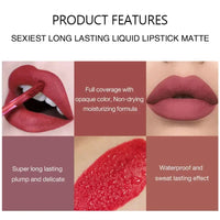 6-Piece Waterproof Matte Liquid Lipstick Set