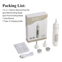 2-in-1 Electric Callus Remover and Nail Polishing Kit
