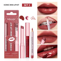 3-Piece Waterproof Matte Lip Makeup Set for Travel