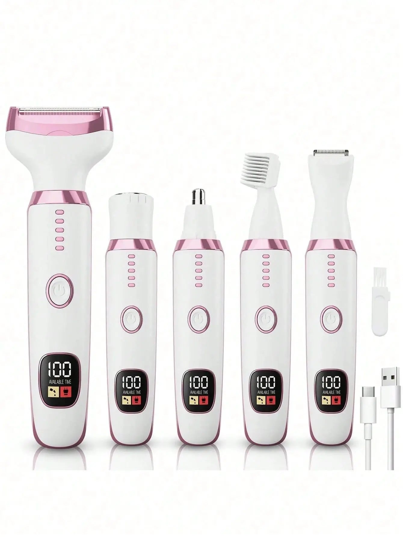 5-in-1 Rechargeable Electric Shaver for Women - 11