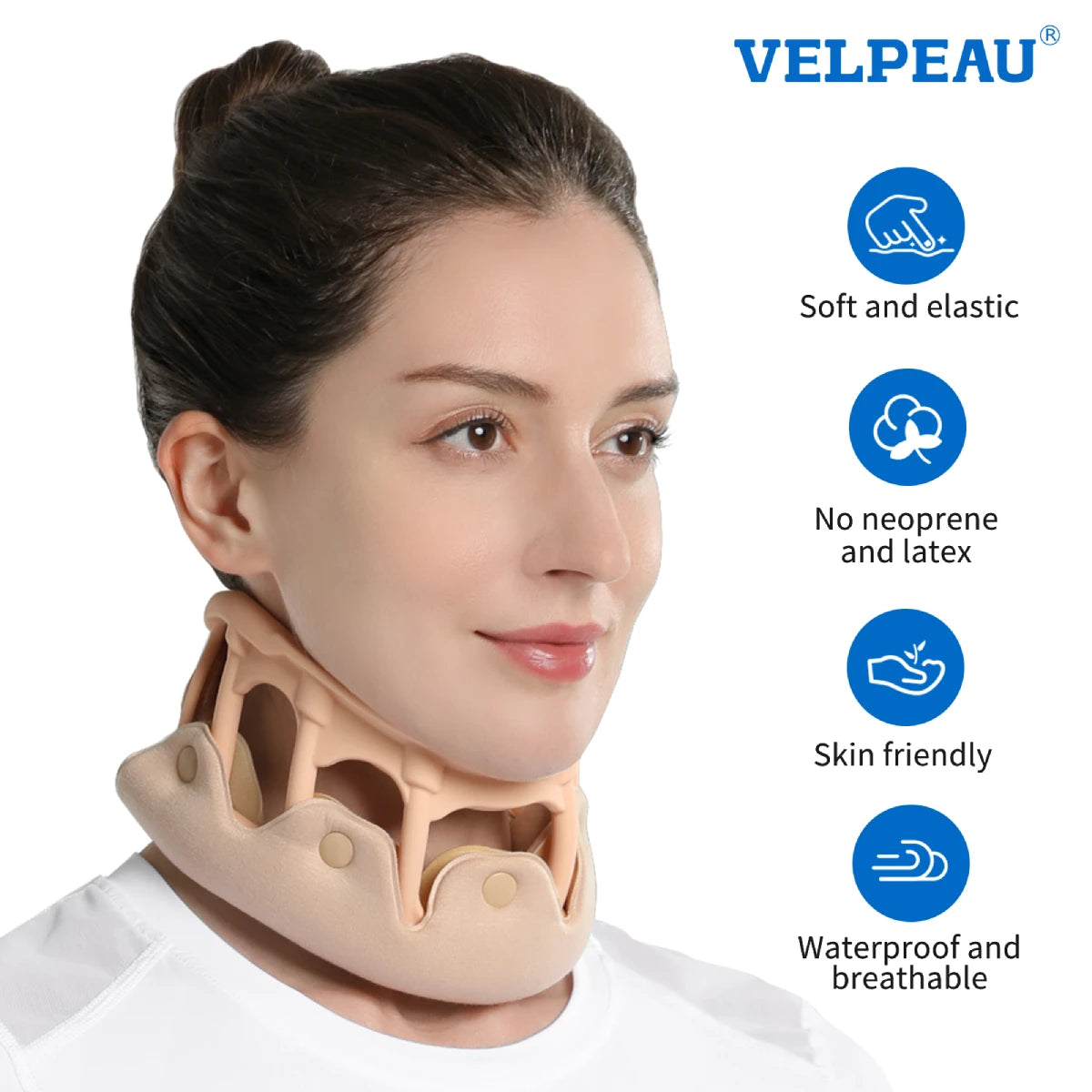Waterproof Silicone Neck Support Brace for Pain Relief and Posture - 1
