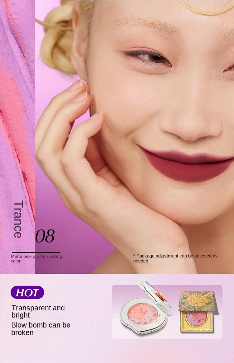 Emotional Shimmer Pressed Powder Blush for Natural Radiant Glow - 14