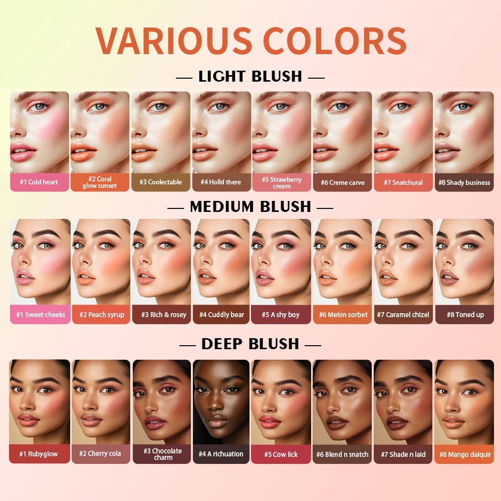 8-Color Cream Blush and Highlighter Makeup Palette - 2