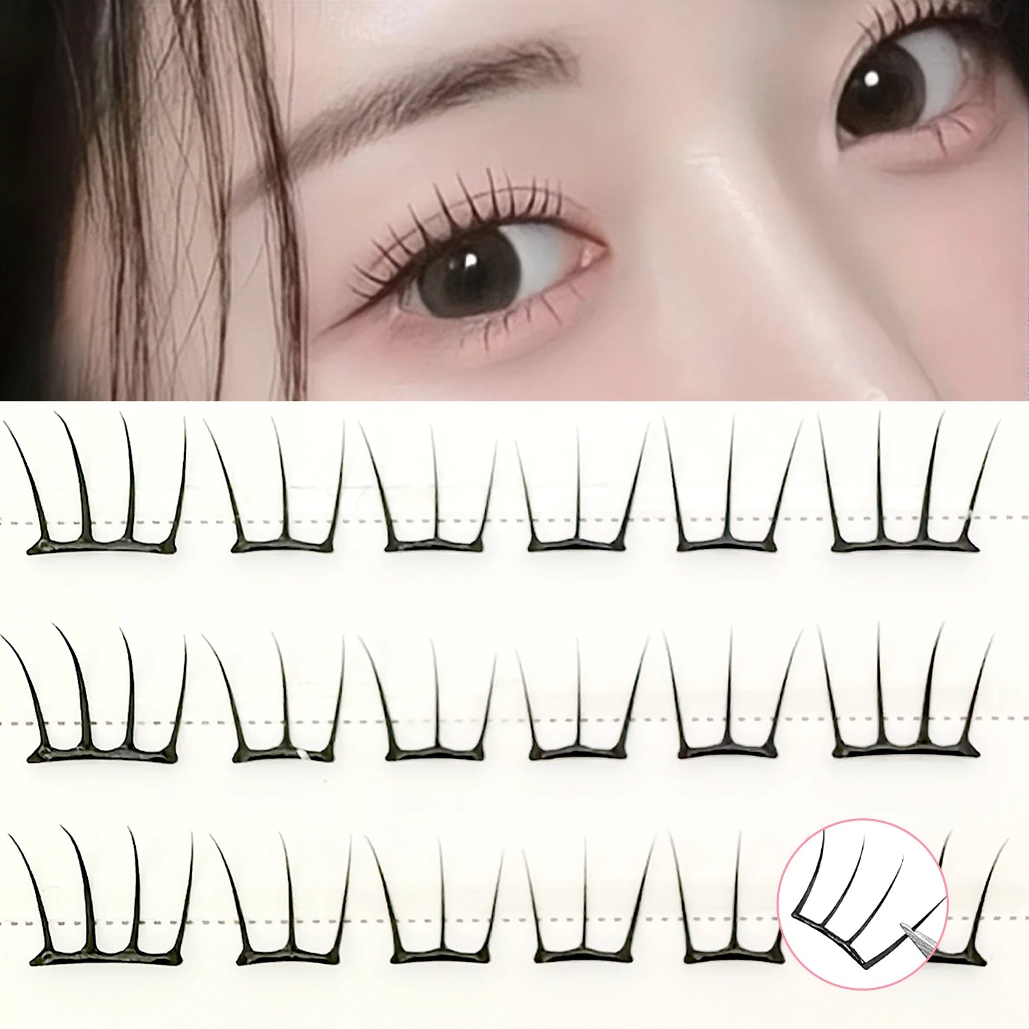 Glue-Free Individual K-Pop Style Lash Extensions - 7
