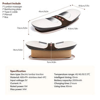 Electric Lumbar Traction Massager for Back Pain Relief