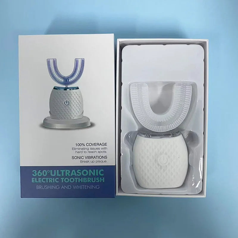 360-Degree Hands-Free U-Shaped Electric Toothbrush - 14
