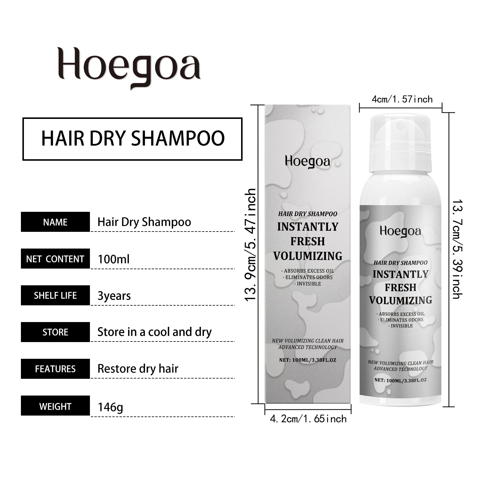 Instant Volumizing Dry Shampoo Spray for Oily Hair - 7